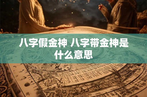 八字假金神 八字带金神是什么意思