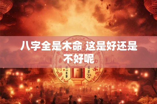 八字全是木命 这是好还是不好呢