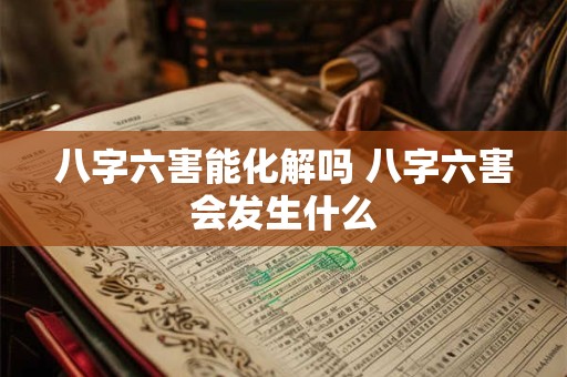 八字六害能化解吗 八字六害会发生什么