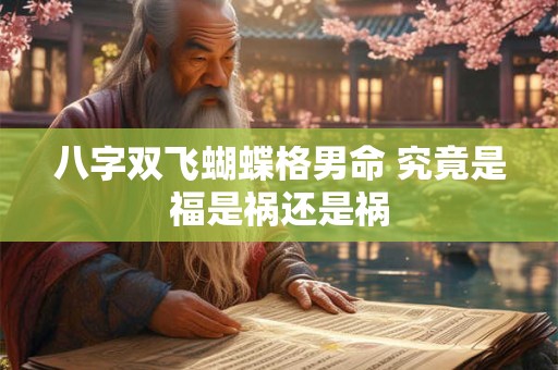 八字双飞蝴蝶格男命 究竟是福是祸还是祸