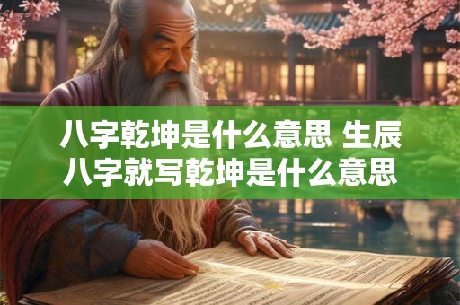 八字乾坤是什么意思 生辰八字就写乾坤是什么意思