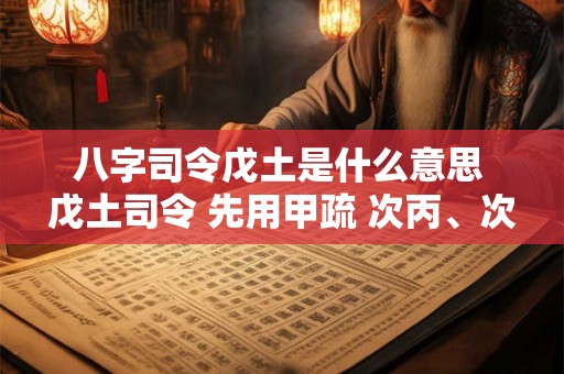 八字司令戊土是什么意思 戊土司令 先用甲疏 次丙、次癸