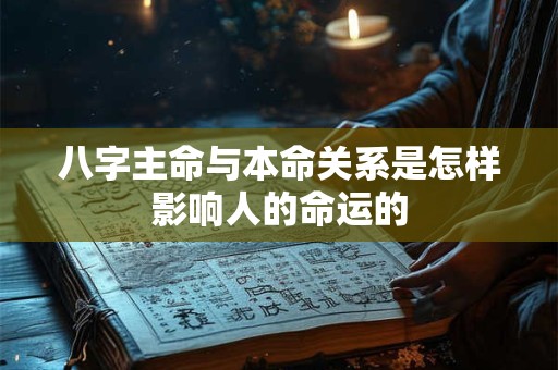 八字主命与本命关系是怎样影响人的命运的