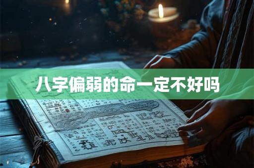 八字偏弱的命一定不好吗