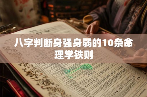 八字判断身强身弱的10条命理学铁则