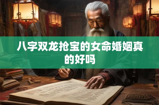 八字双龙抢宝的女命婚姻真的好吗