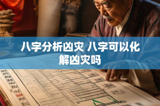 八字分析凶灾 八字可以化解凶灾吗