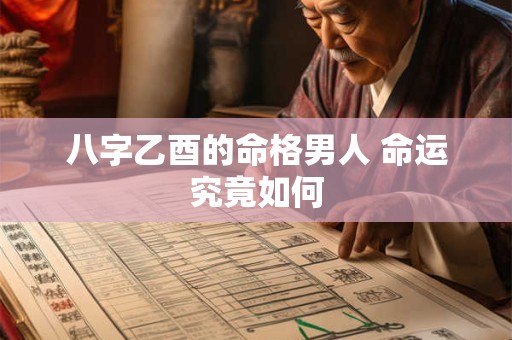 八字乙酉的命格男人 命运究竟如何