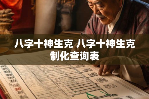 八字十神生克 八字十神生克制化查询表