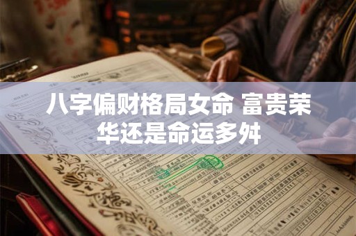 八字偏财格局女命 富贵荣华还是命运多舛
