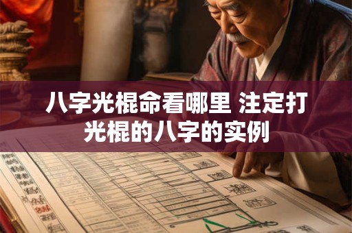 八字光棍命看哪里 注定打光棍的八字的实例
