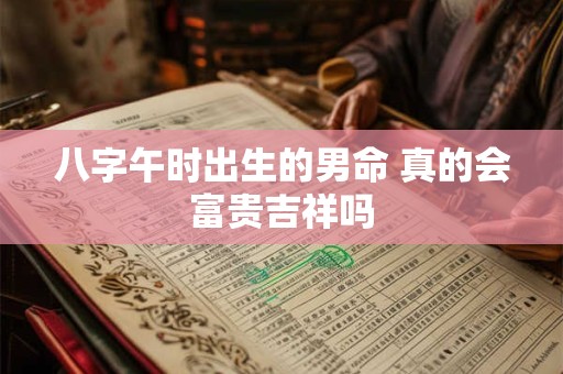 八字午时出生的男命 真的会富贵吉祥吗