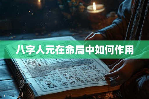 八字人元在命局中如何作用 八字人元在命局中如何作用