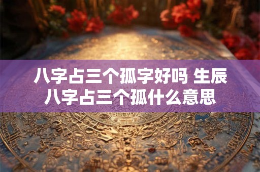 八字占三个孤字好吗 生辰八字占三个孤什么意思 八字占三个孤字好吗 生辰八字占三个孤什么意思