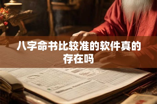 八字命书比较准的软件真的存在吗