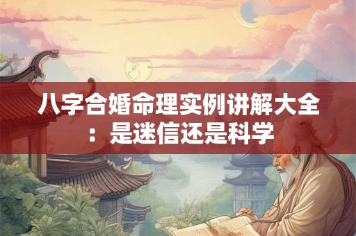 八字合婚命理实例讲解大全：是迷信还是科学