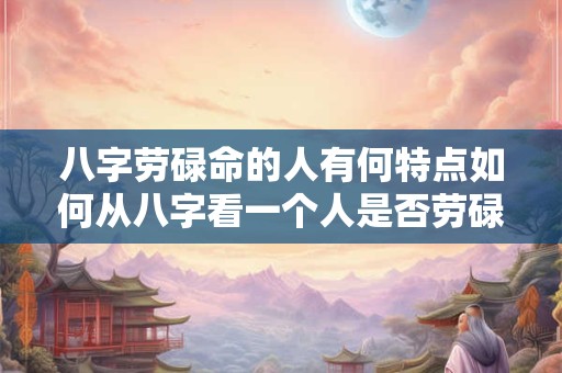 八字劳碌命的人有何特点如何从八字看一个人是否劳碌
