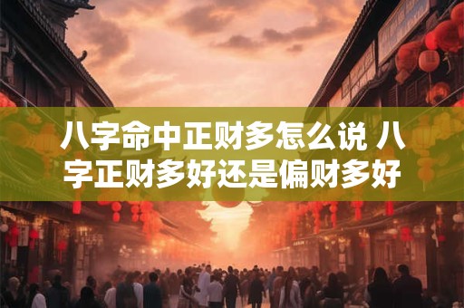八字命中正财多怎么说 八字正财多好还是偏财多好