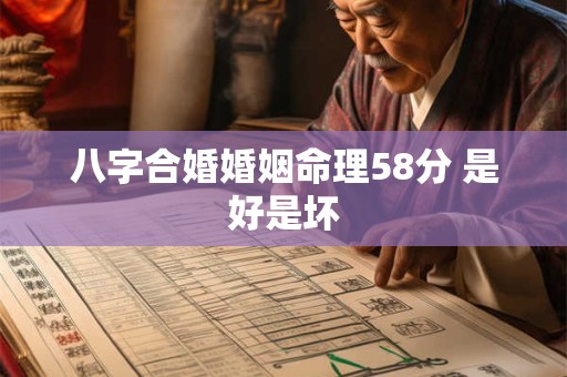 八字合婚婚姻命理58分 是好是坏