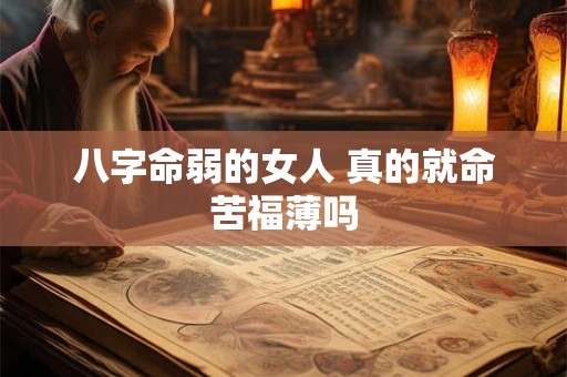 八字命弱的女人 真的就命苦福薄吗