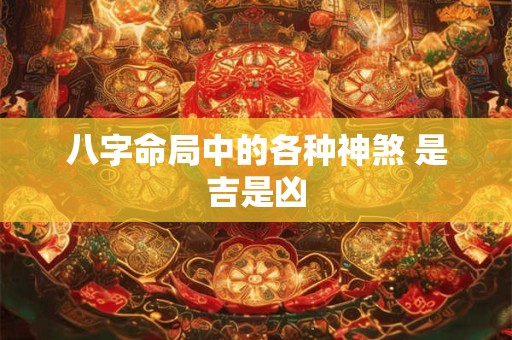 八字命局中的各种神煞 是吉是凶