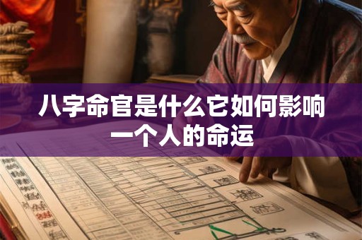 八字命官是什么它如何影响一个人的命运