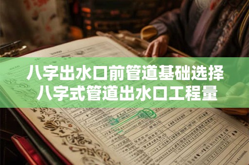 八字出水口前管道基础选择 八字式管道出水口工程量计算