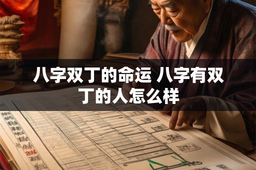 八字双丁的命运 八字有双丁的人怎么样