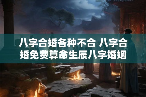 八字合婚各种不合 八字合婚免费算命生辰八字婚姻