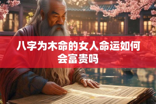 八字为木命的女人命运如何会富贵吗