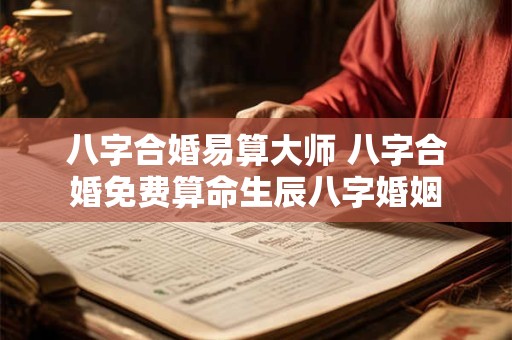 八字合婚易算大师 八字合婚免费算命生辰八字婚姻