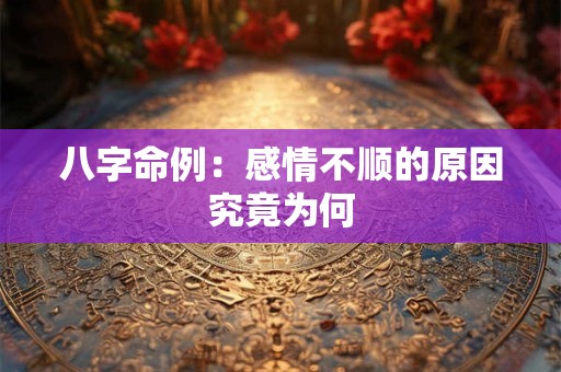 八字命例：感情不顺的原因究竟为何