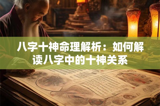 八字十神命理解析：如何解读八字中的十神关系