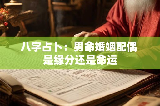 八字占卜：男命婚姻配偶 是缘分还是命运
