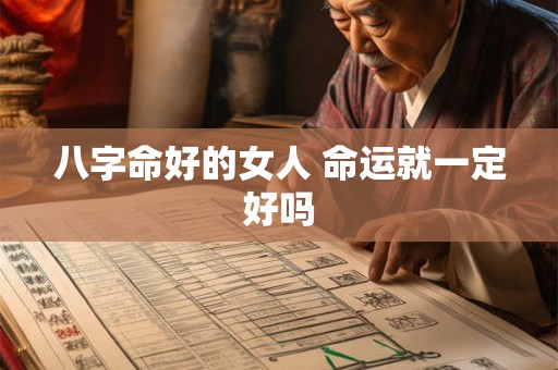 八字命好的女人 命运就一定好吗