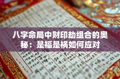 八字命局中财印劫组合的奥秘：是福是祸如何应对