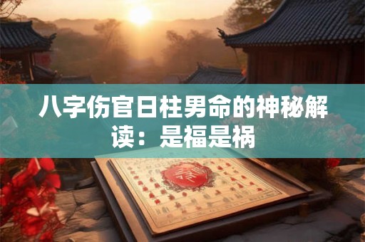 八字伤官日柱男命的神秘解读:是福是祸 八字伤官日柱男命的神秘解读:是福是祸