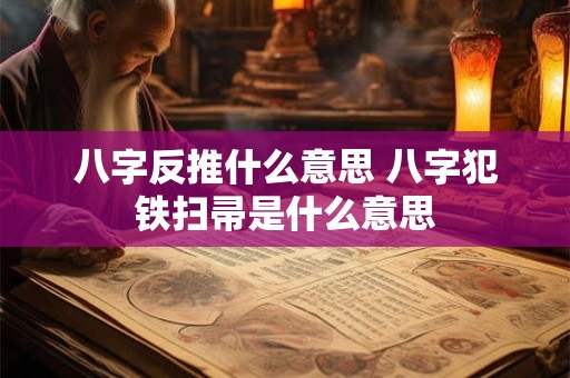 八字反推什么意思 八字犯铁扫帚是什么意思