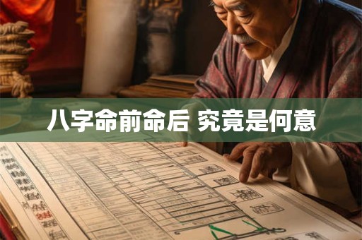 八字命前命后 究竟是何意