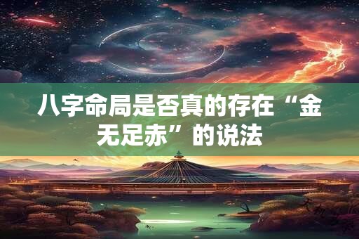 八字命局是否真的存在“金无足赤”的说法