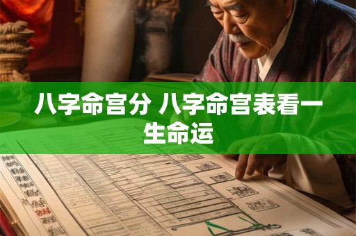八字命宫分 八字命宫表看一生命运