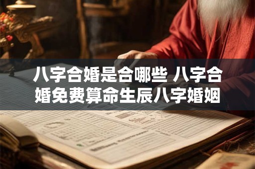 八字合婚是合哪些 八字合婚免费算命生辰八字婚姻
