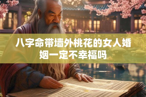 八字命带墙外桃花的女人婚姻一定不幸福吗