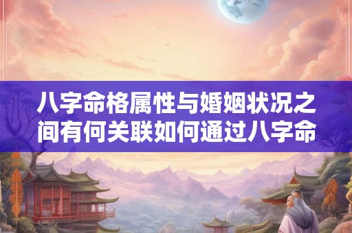 八字命格属性与婚姻状况之间有何关联如何通过八字命格属性解读婚姻信息