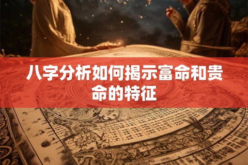八字分析如何揭示富命和贵命的特征