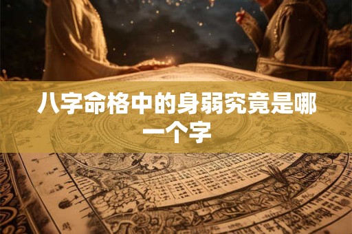 八字命格中的身弱究竟是哪一个字