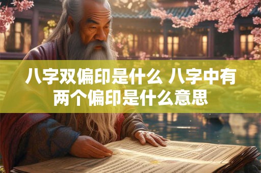 八字双偏印是什么 八字中有两个偏印是什么意思