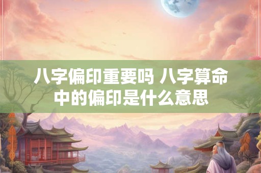 八字偏印重要吗 八字算命中的偏印是什么意思