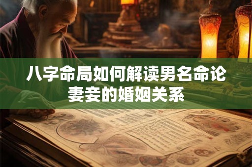 八字命局如何解读男名命论妻妾的婚姻关系