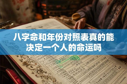 八字命和年份对照表真的能决定一个人的命运吗